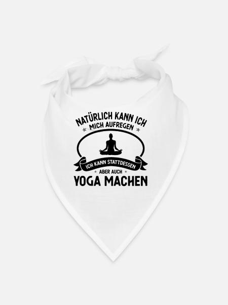 Naturlich kann ich mich aus uch yoga machen - - Bandana - Weiß - Vorne