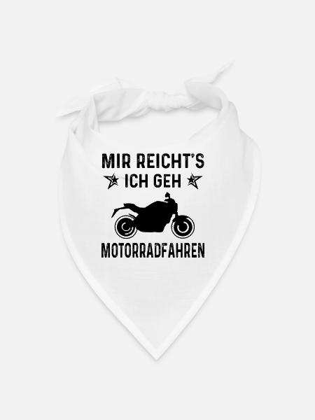 MIR RICHTS ICH GEN MOTORRRADAHREN - (MOTORRAD) - Bandana - Weiß - Vorne