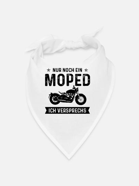 Nur noch ein Moped Ich VersPRECHS - (MOTORRAD) - Bandana - Weiß - Vorne