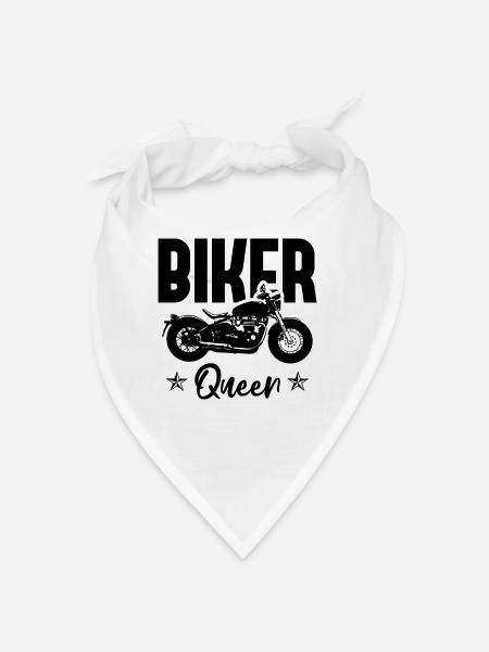 Biker Queen 2 - (MOTORCYCLE) - Bandana - white - Front