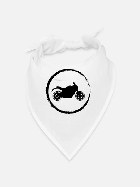 Cricle and Motorcycle - (MOTORCYCLE) - Bandana - white - Front