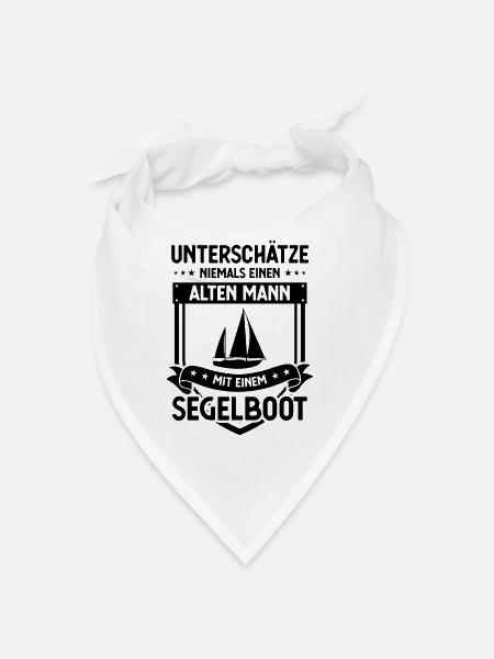 UNTSCHATZE NIEMALS EINEN ALTEN MANN MIT EINEM SEGE - Bandana - Weiß - Vorne
