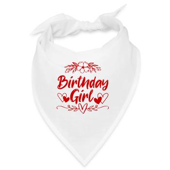 Birthday Girl - Bandana - Weiß - Vorne
