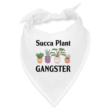 Succa Pflanze Gangster High Life Hobby Spaß - Bandana - Weiß - Vorne