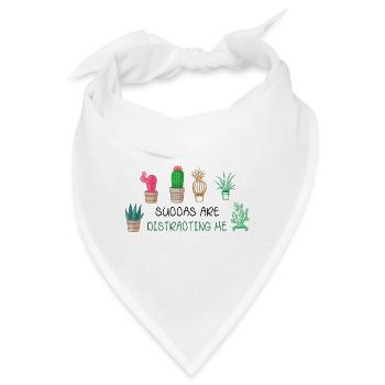 Sukkulenten Lenken Mich Ab Pflanze Hobby Botanisch - Bandana - Weiß - Vorne