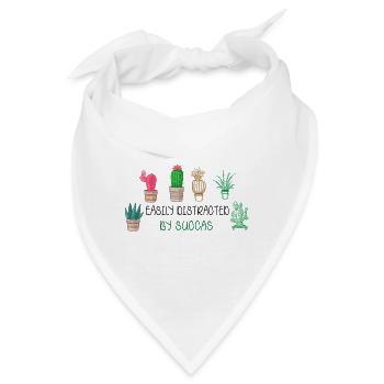 Leicht Ablenkbar Durch Sukkulenten Pflanze Hobby - Bandana - Weiß - Vorne