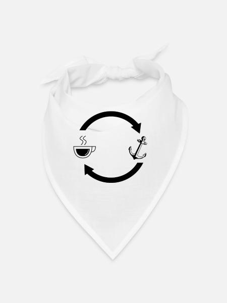 Load coffee Arrows and sails 1 - - Bandana - white - Front