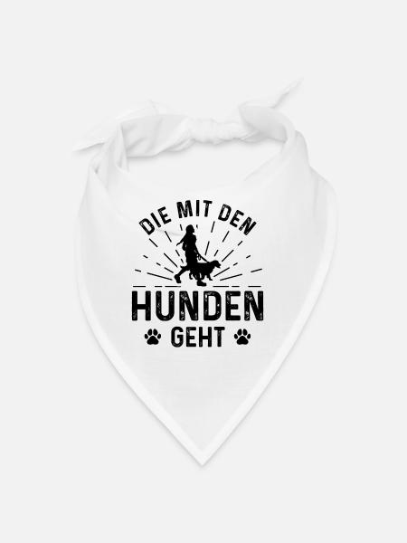 Die mit dem Hunden Geht 2 - - Bandana - Weiß - Vorne