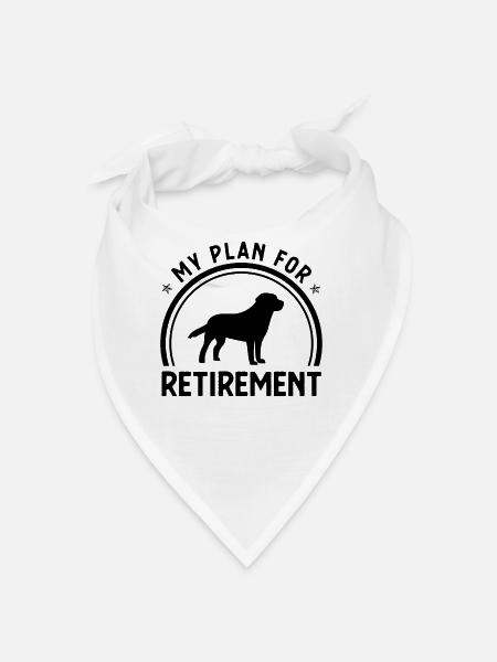 Mein Plan für den Ruhestand - - Bandana - Weiß - Vorne