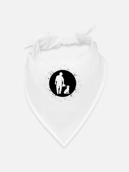 Kreis mit Spritzen und Hund - (4) - Bandana - Weiß - Vorne
