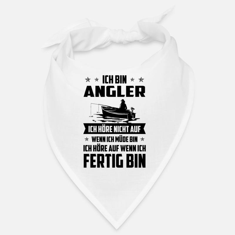 Ich bin Angler ICH HORE NICHT AUF WENNICH MUDE bin Bandana