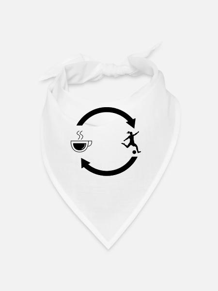Flèches de chargement de café et football 2 - - Bandana - blanc - Devant