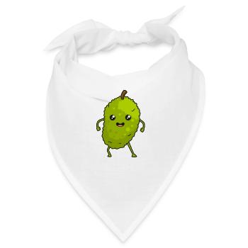 Kawaii Comic Jackfrucht - Bandana - Weiß - Vorne