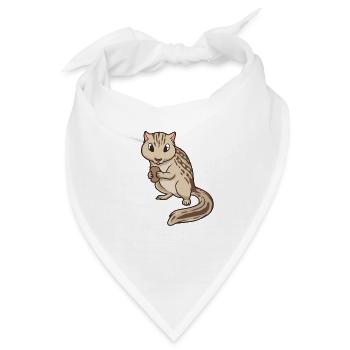 Kawaii Dreizehnstreifen Hörnchen - Bandana - Weiß - Vorne