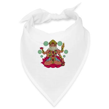 Hindu Gott - Brahma - Bandana - Weiß - Vorne