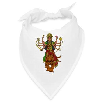 Hindu Gott - Durga - Bandana - Weiß - Vorne