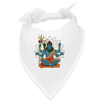 Hindu Gott - Shiva - Bandana - Weiß - Vorne