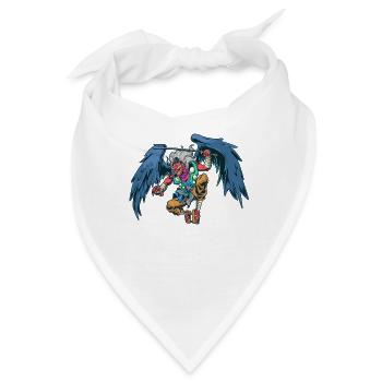 Japanische Yokai Figur Tengu - Bandana - Weiß - Vorne