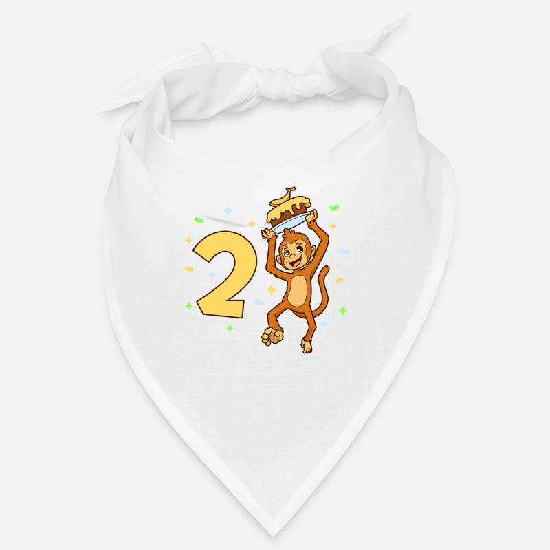Mit Affe - Kinder Geburtstag 2 Jahre Bandana