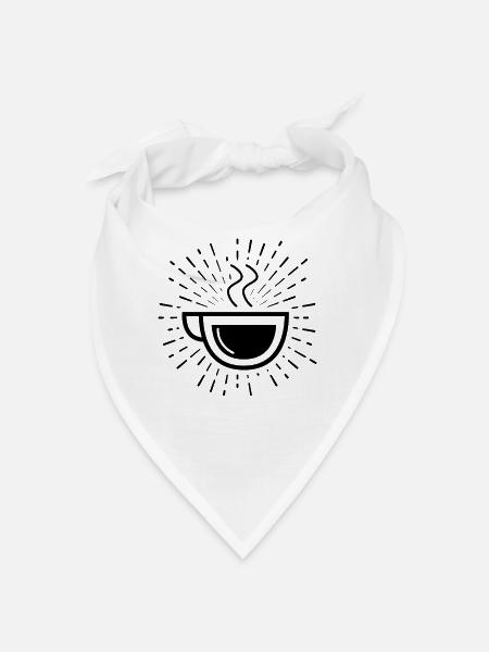 Feuerwerk und Kaffee - - Bandana - Weiß - Vorne