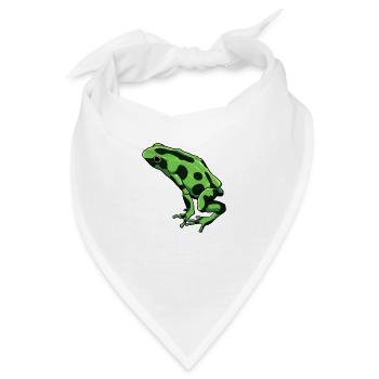 Frosch Zeichnung - Schrecklicher Pfeilgiftfrosch - Bandana - Weiß - Vorne
