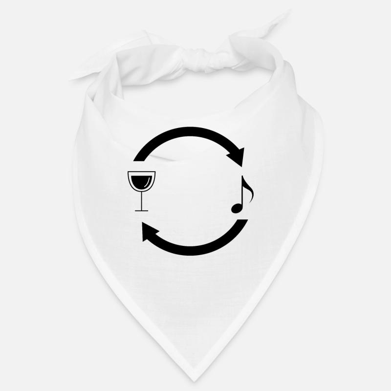 Flèches de chargement de vin et musique - Bandana