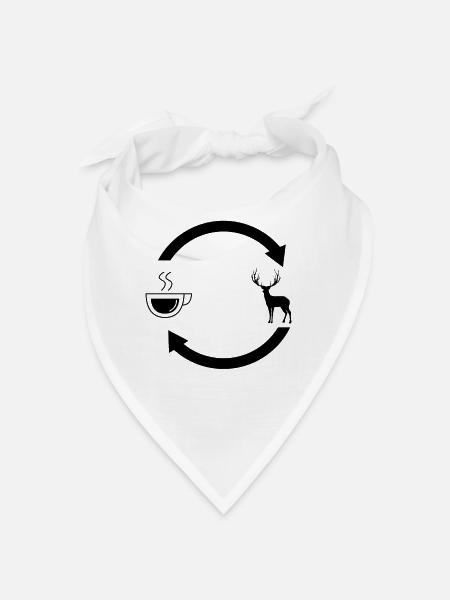 Coffee Loading Arrows and Hunting 2 - - Bandana - white - Front