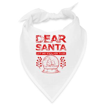 Dear Santa - Bandana - Weiß - Vorne