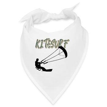 Kitesurfen Kitesurf Kitesurfer Kiteboard - Bandana - Weiß - Vorne