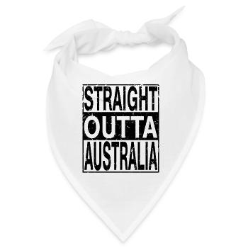 Australien Straight outta Australien - Bandana - Weiß - Vorne