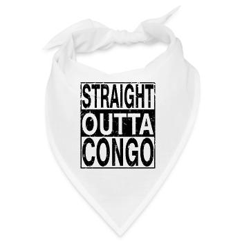 Kongo Straight outta Kongo - Bandana - Weiß - Vorne
