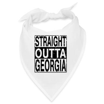 Georgien Straight outta Georgien - Bandana - Weiß - Vorne