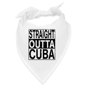 Kuba Straight outta Kuba - Bandana - Weiß - Vorne