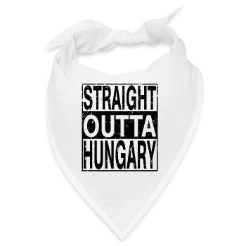 Ungarn Straight outta Ungarn - Bandana - Weiß - Vorne