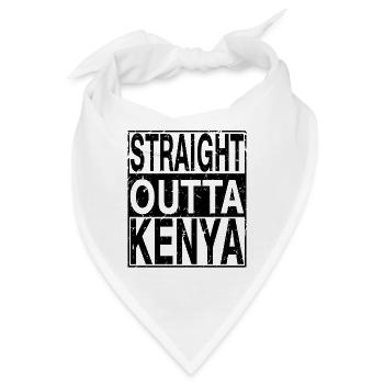 Kenya Straight outta Kenya - Bandana - Weiß - Vorne