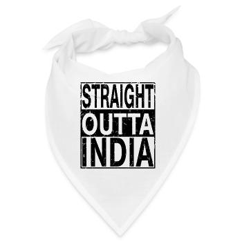 Indien Straight outta Indien - Bandana - Weiß - Vorne