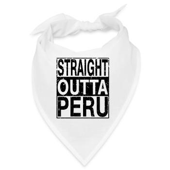 Peru Straight outta Peru - Bandana - Weiß - Vorne
