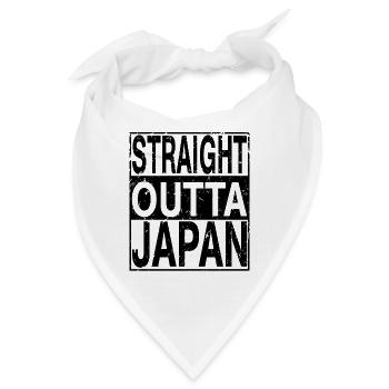 Japan Straight outta Japan - Bandana - Weiß - Vorne