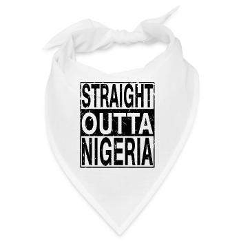 Nigeria Straight outta Nigeria - Bandana - Weiß - Vorne