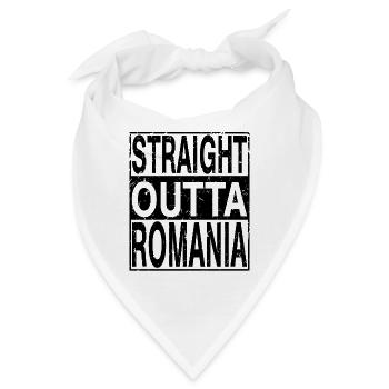Rumänien Straight outta Rumänien - Bandana - Weiß - Vorne