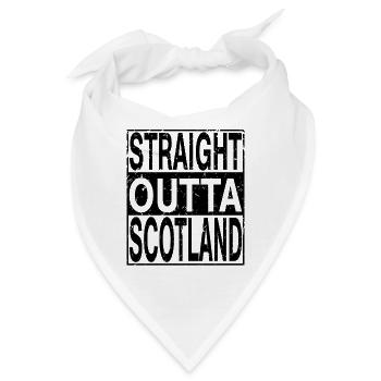 Schottland Straight outta Schottland - Bandana - Weiß - Vorne