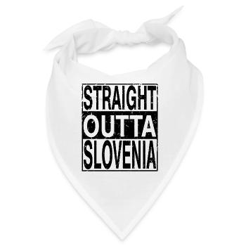Slowenien Straight outta Slowenien - Bandana - Weiß - Vorne