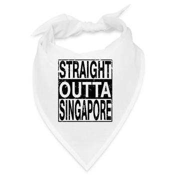 Singapur Straight outta Singapur - Bandana - Weiß - Vorne