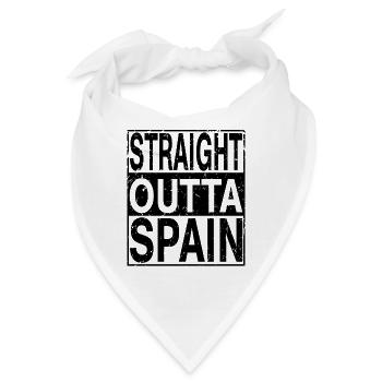Spanien Straight outta Spanien - Bandana - Weiß - Vorne