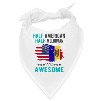 Halb Amerikaner Halb Moldawier - Bandana - Weiß - Vorne