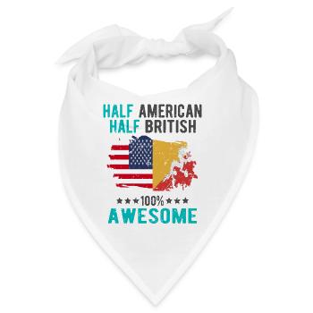 Halb Amerikaner Halb Brite - Bandana - Weiß - Vorne