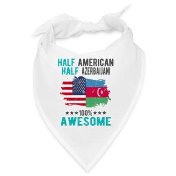 Halb Amerikaner Halb Aserbaidschaner - Bandana - Weiß - Vorne