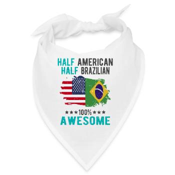 Halb Amerikaner Halb Brasilianer - Bandana - Weiß - Vorne
