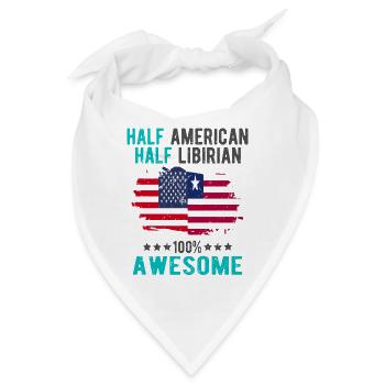 Halb Amerikaner Halb Libyer - Bandana - Weiß - Vorne