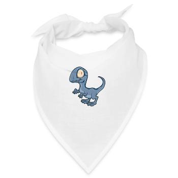 Kawaii Velociraptor - Bandana - Weiß - Vorne
